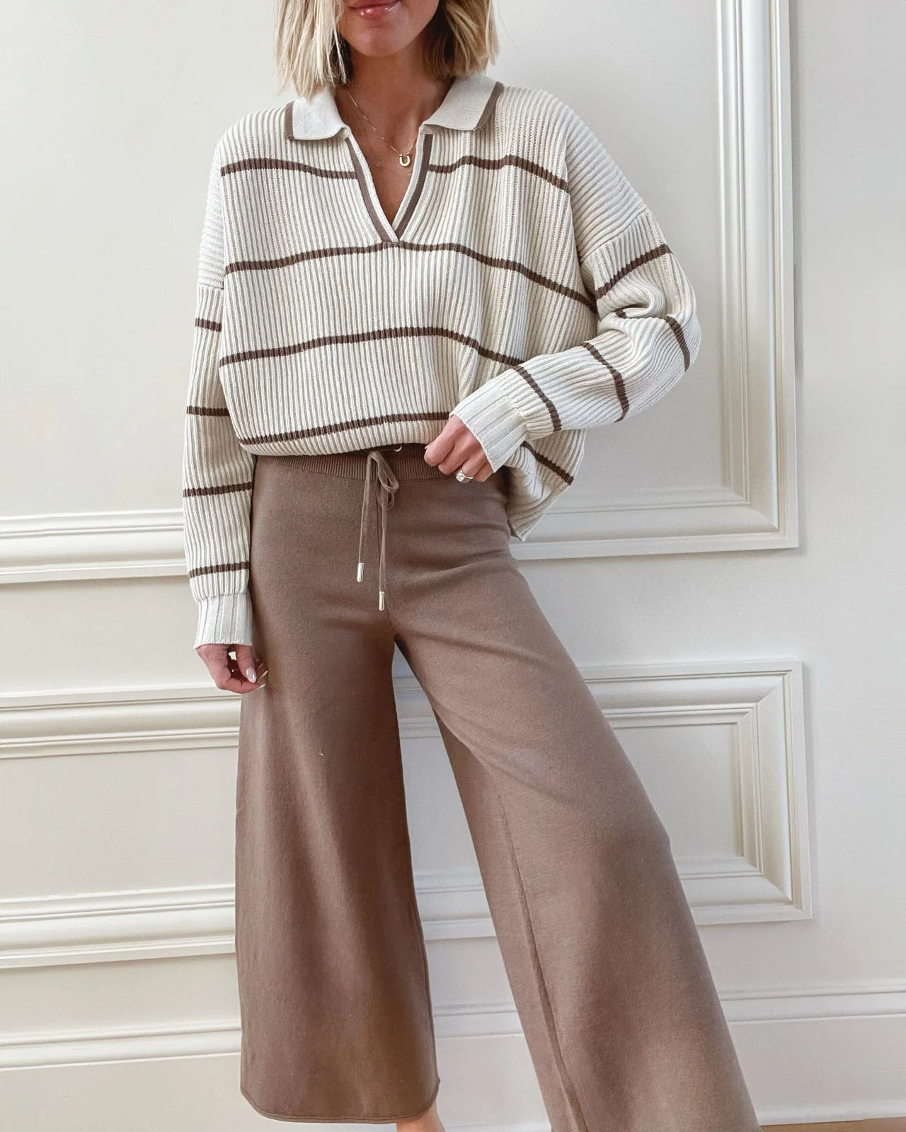 Splendid x @ Cellajaneblog Stripe Polo Sweater | Splendid | Splendid