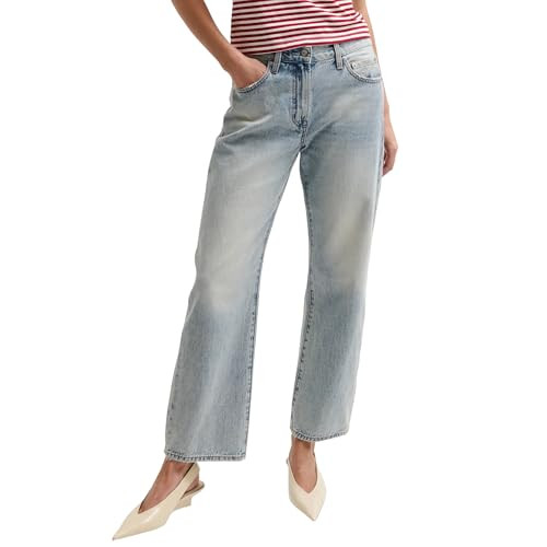 PISTOLA – Lexi Mid Rise, Signature Bowed Straight Jeans – Light Denim Jeans – Bowie, 29 | Amazon (US)