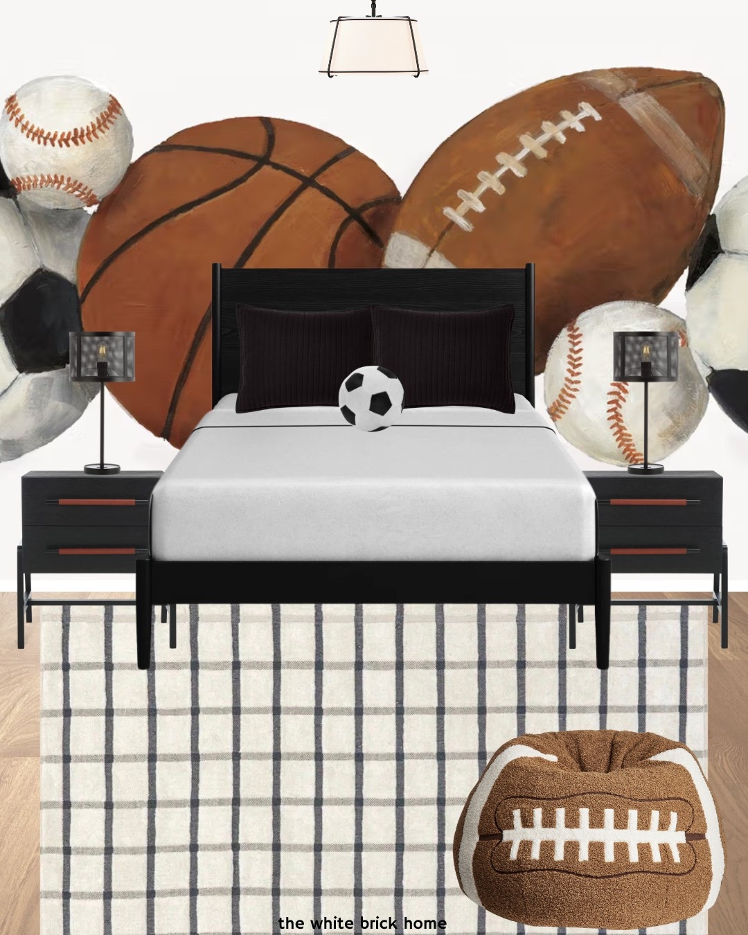 A fun boys room design idea for any sports loving kiddo! Wall mural - wallism, “incoming”.

Boys room, boys bedroom, boys room design, boys room decor, kids room, kids bedroom, sports themed bedroom, football, boys room rug, boys room bean bag, boys room wallpaper, boys room nightstand, boys room bedding, boys room decor, decor, kids room decor. Boys room lighting, boys room theme, boys room furniture,
Boys room rug, boys room bean bag, football bean bag, wall mural, wallpaper, amazon, Wayfair, Wayfair kids room, target, pottery barn kids 

#LTKFamily #LTKKids #LTKHome