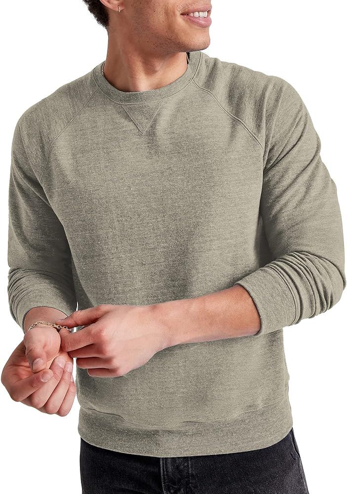 Hanes Originals Men's French Terry Sweatshirt, Tri-Blend Crewneck Sweatshirt for Men | Amazon (US)