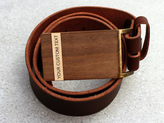 Custom Belt Buckle, 5 year anniversary gift, personalized wood belt buckle, wood anniversary gift... | Etsy (US)