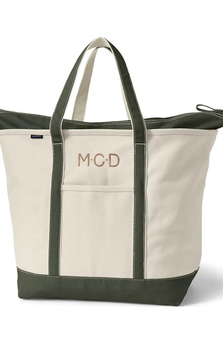 Lands' End Zip Top Canvas Tote Bag | Nordstrom | Nordstrom