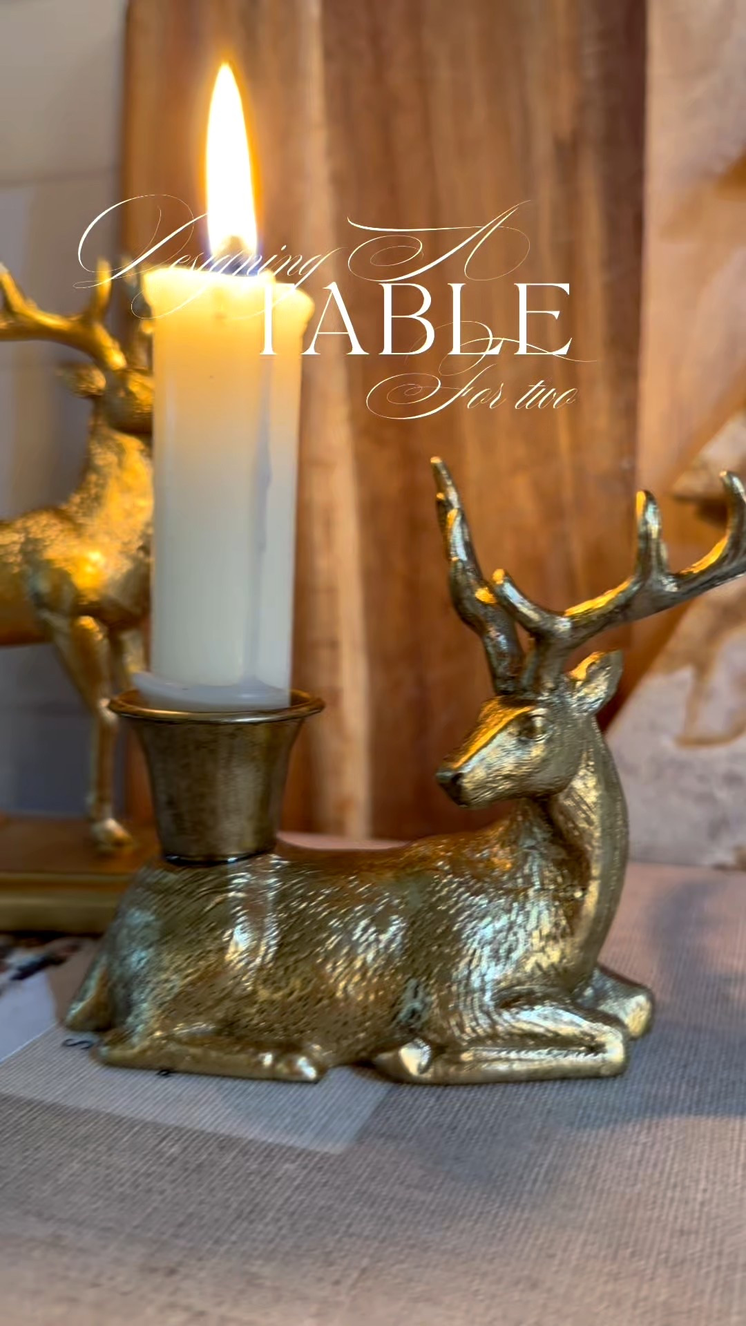 I wanted to surprise my hubby with a date night so I made a table for 2 and he was so excited!

Here’s how I made it festive:

1. I added some gold deer candle holders;
2. A vase filled with faux greens and red berry picks;
3. A tree shaped marble charcuterie;
4. I turned the record player on. That’s right! A record player makes it feel special. 
PS: Does your partner love music? A record player is the perfect surprise gift! Then, you can buy gifts of vinyl albums for years to come. 

Everything is linked and on sale now at Wayfair! 😍

🔖 gifts for her , gifts for him , tablescape , Christmas gifts , Christmas table , Christmas decor , candle holders , cheese board , faux greens 


#LTKHome #LTKCyberWeek #LTKHoliday