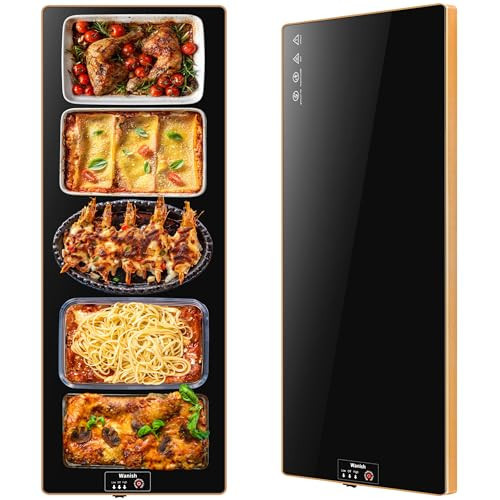 Electric Warming Tray,Extralong 47"x12",Tempered Glass Warming Mat for Food | Amazon (US)