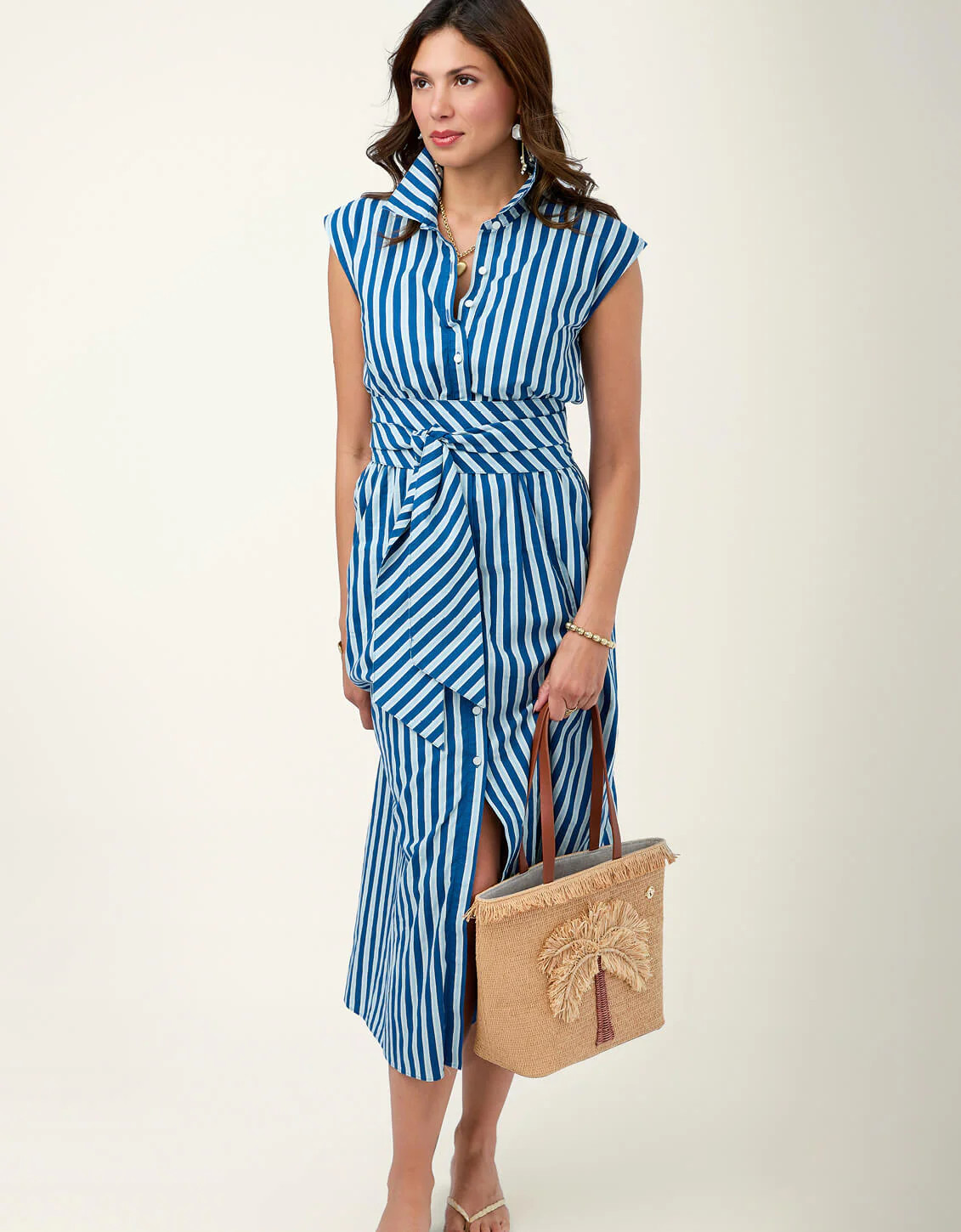 Felicity Midi Dress Flagler Ticking Stripe | Spartina 449