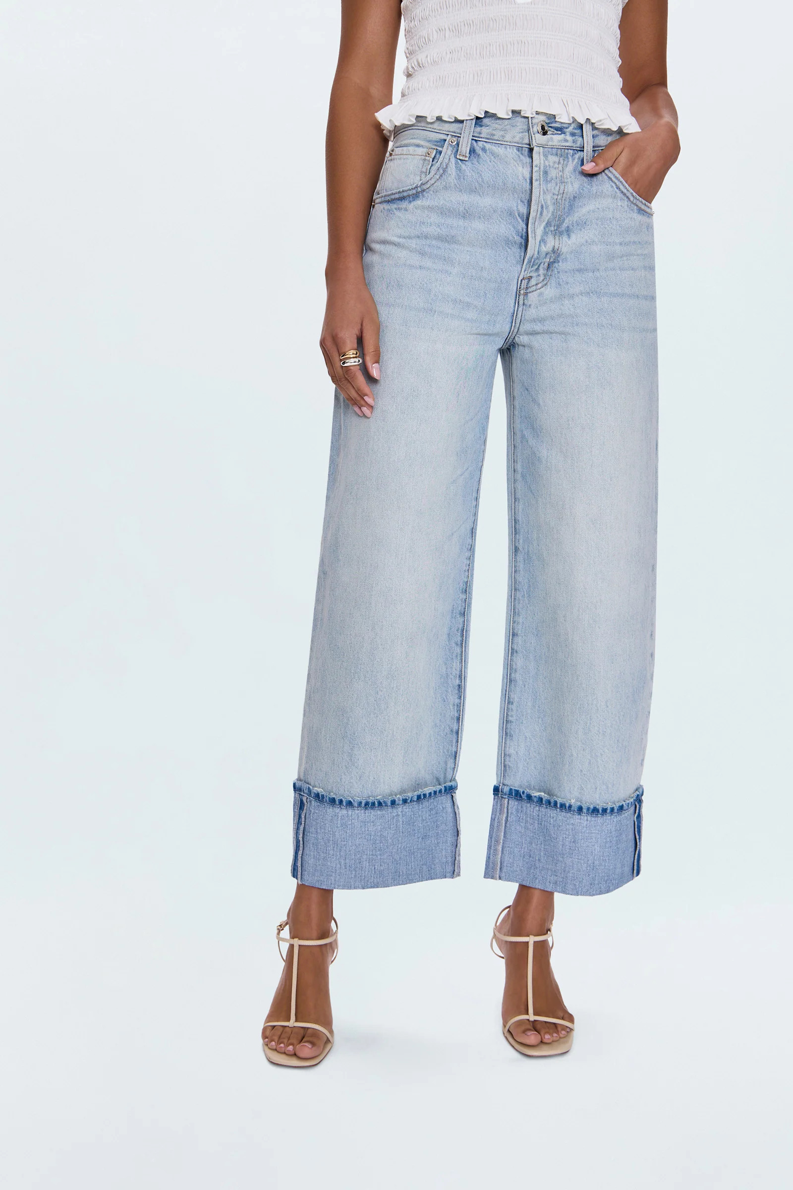 Ryder High Rise Cuffed Straight Jean - Sunrise | Pistola Denim