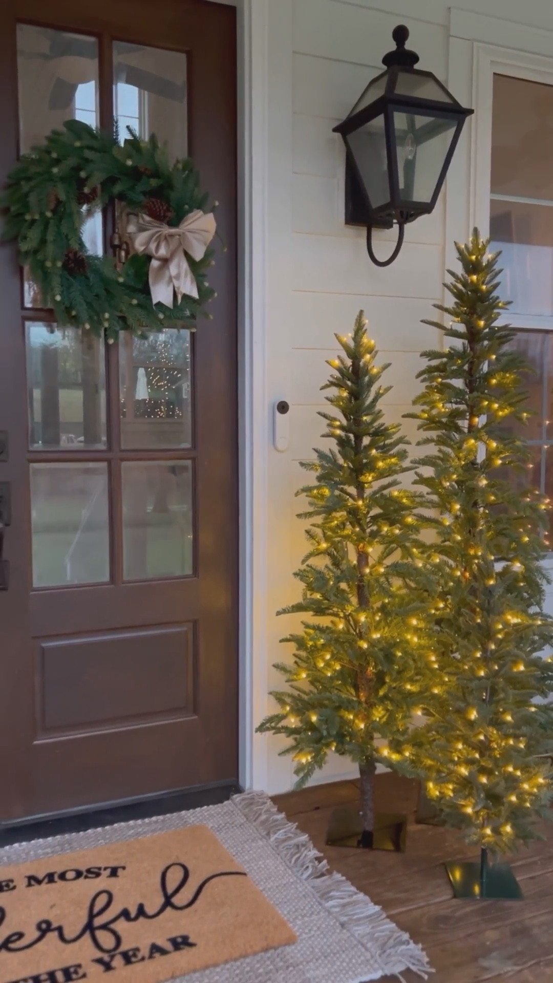 Love these easy to put together faux pre-lit pine trees! Pair them with a wreath and rug for a cute front porch for the holidays!

#LTKHoliday #LTKSeasonal #LTKHome