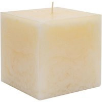 Square Vanilla Pillar Candle 120 Hours Cream | Debenhams UK