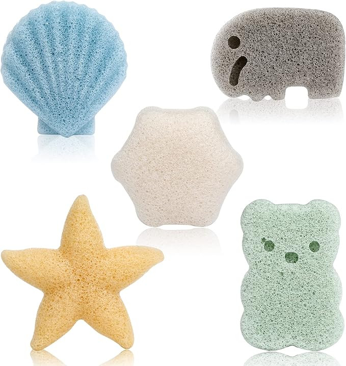 KECUCO Baby Bath Sponge for Bathing, Konjac Bath Sponges for Infants, Toddler, Newborn, Natural a... | Amazon (US)