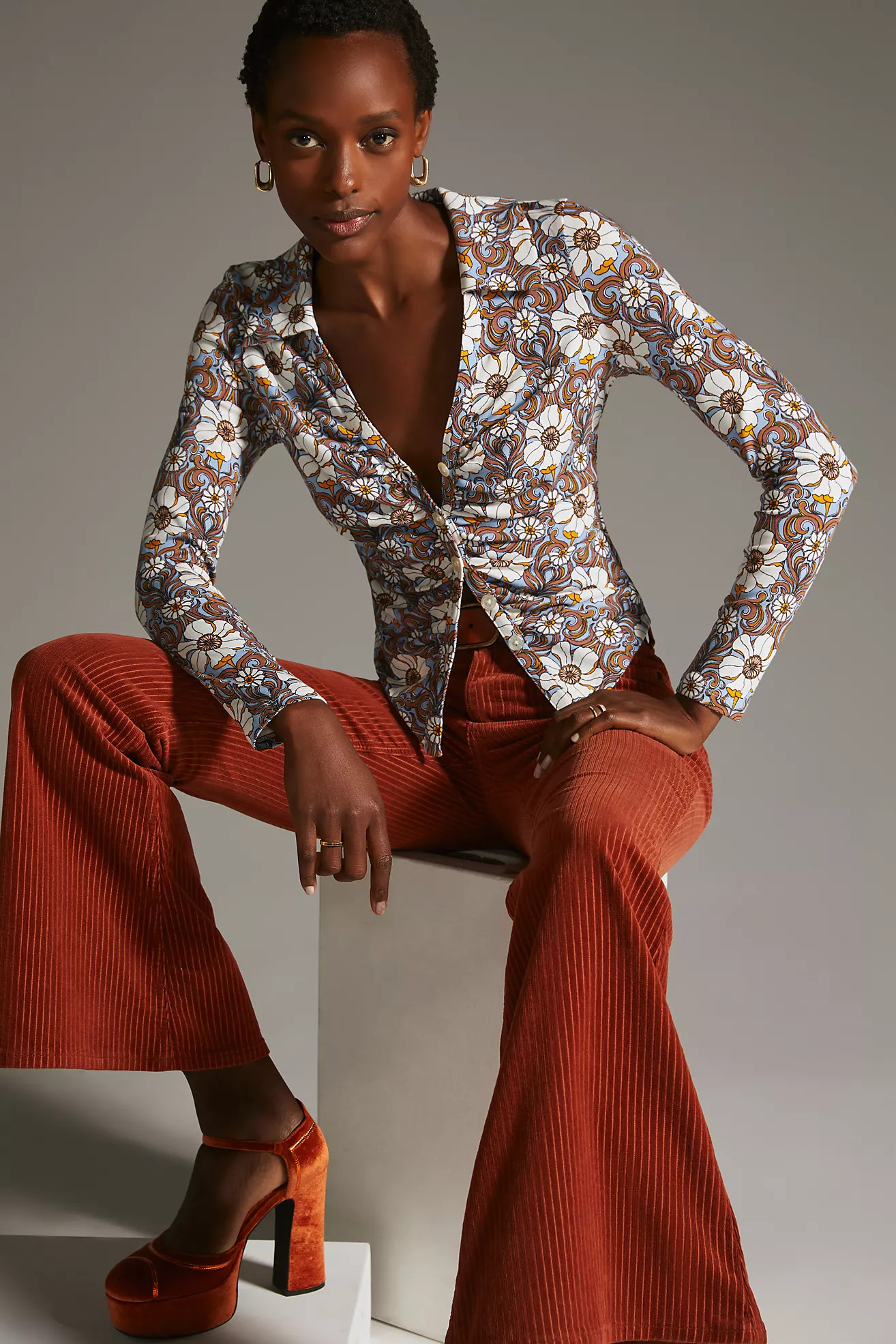 Maeve Ruched Shirt | Anthropologie (US)