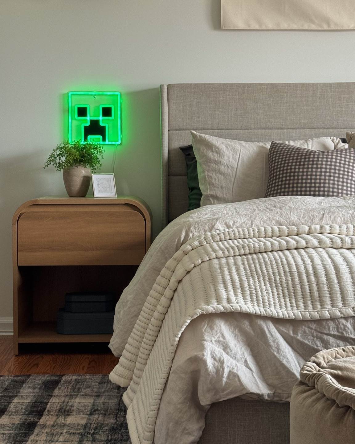 Boy bedroom, teen bedroom, toddler bedroom, kids bedroom rug, kids bed frame, lift up storage bed, kids bedding, charging nightstand, Amazon curtains, Minecraft bedroom, kids dresser, ladder shelf

#LTKHome