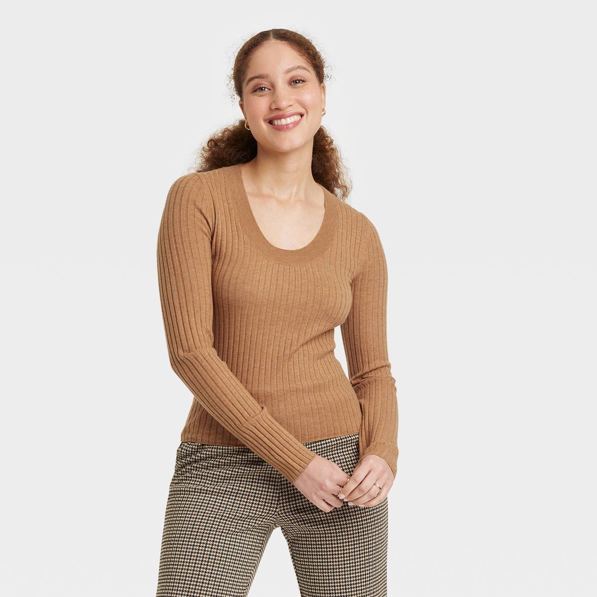 Women's Fine Gauge Scoop Neck Sweater - A New Day™ | Target