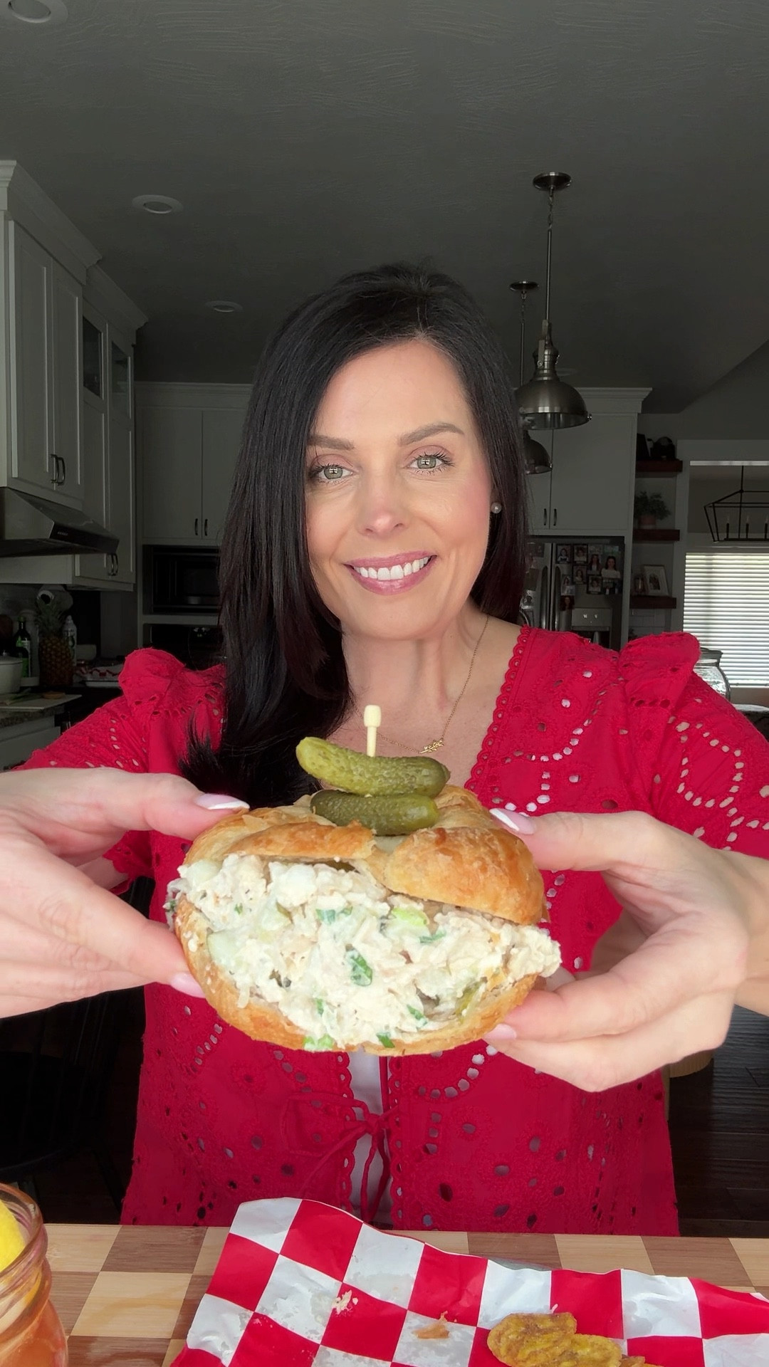 My husband thinks it’s the chicken, but I know it’s the ranch and pickles! 😏

I had 10 minutes to pull together his lunch, so I whipped up a Dill Pickle Ranch Chicken Salad using rotisserie chicken, chopped dill pickles, green onions, sweet onions, and a generous spoonful of Marie’s Creamy Ranch. I served it on a buttery croissant with plantain chips on the side. He said yum about 13 times....needless to say, it was a hit.

You can find Marie’s dressing in the refrigerated section where all the best flavors are. 

 Dill Pickle Ranch Chicken Salad
2 1/2 cups shredded rotisserie chicken
3/4 cup chopped dill pickles
2 tablespoons finely chopped green onions
1/4 cup finely chopped sweet onion
1/2 cup Marie’s Creamy Ranch (adjust to taste)
1/4 tsp garlic powder
1/4 tsp onion powder
1-2 tablespoons pickle brine
Salt & pepper to taste

Instructions
In a medium bowl, combine the shredded chicken, chopped pickles, green onions, and sweet onion. Stir in the Marie’s Creamy Ranch and pickle brine until everything is evenly coated.  Season with garlic powder, onion powder, and salt/pepper to taste. Serve on a buttery croissant or enjoy with crackers, lettuce wraps, or straight from the bowl!

#LTKSeasonal #LTKFindsUnder100 #LTKHome