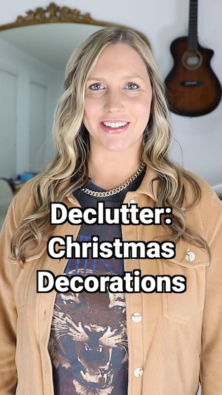 Declutter: Christmas Decorations! Go through your Christmas decorations and do a quick declutter of them. 

I’ve linked what I’m wearing along with items I mention/recommend in this decluttering challenge! 

There is a new video every day for this Holiday Declutter challenge. 

Make quick decisions. Watch the first two videos in this challenge to learn more. 

Each part of the challenge is a quick declutter so that you can experience less stress for the holidays. 

In the next video I will share the next item for you to declutter! 

Get my free holiday declutter checklist that goes along with challenge: 
✨ ChrissyChitwood.com/links ➡️ Free Holiday Declutter Checklist 

Home Organization, Holiday Season, Organizing Tips, 

#LTKSeasonal #LTKHoliday #LTKhome