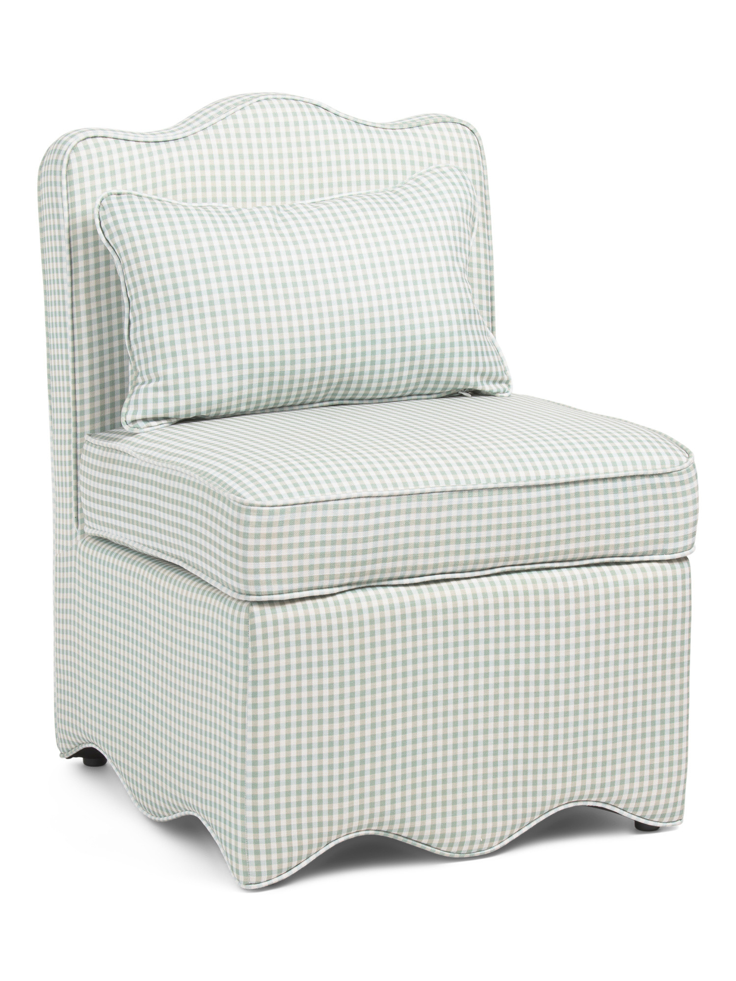 LILLIAN AUGUST
							
							24x33 Gingham Scalloped Trim Accent Chair With Lumbar Pillow
						... | Marshalls