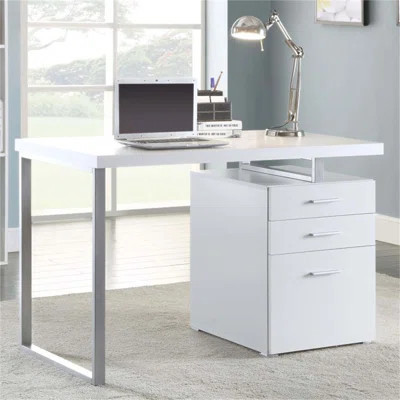 Elegant Writing Desk With 3 Drawers, Perfect For Home Office And Efficient Workspace Organization. | Wayfair North America