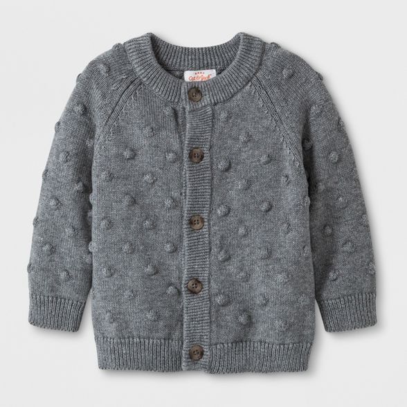 Baby Button-Up Cardigan Sweater - Cat & Jack™ Gray Newborn | Target