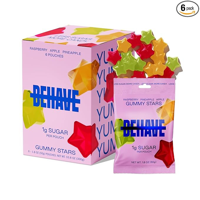 BEHAVE Low Sugar, Low Carb Gummy Candy | Healthy, High in Fiber, Keto & Diabetic Friendly Snack |... | Amazon (US)