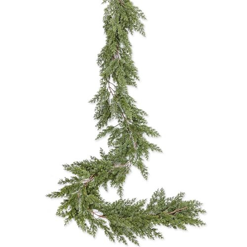Fomlily Pine Christmas Garland, Christmas Greenery Garland,Realistic Cedar Garland Cypress Garland for Holiday Mantel Fireplace Table Centerpiece Decoration (9Foot) | Amazon (US)