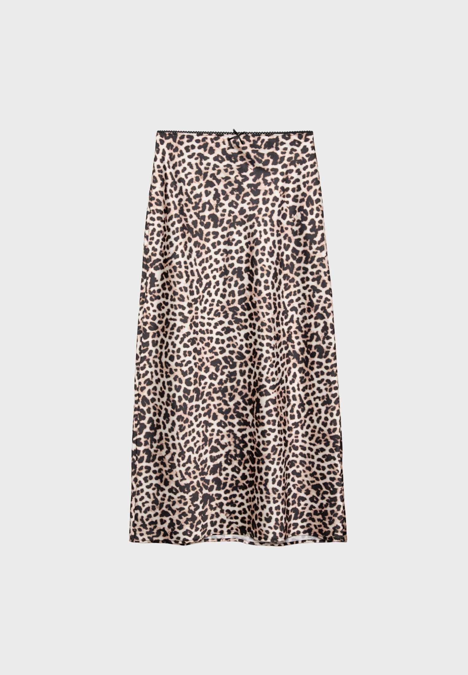 Jupe midi satinée avec nœud | Stradivarius (FR)