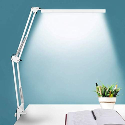 LED Desk Lamp, Manicure Table Lamp, 16" Lamp Head, Dimmable Eye-Caring Drafting Light with 3 Colo... | Amazon (US)