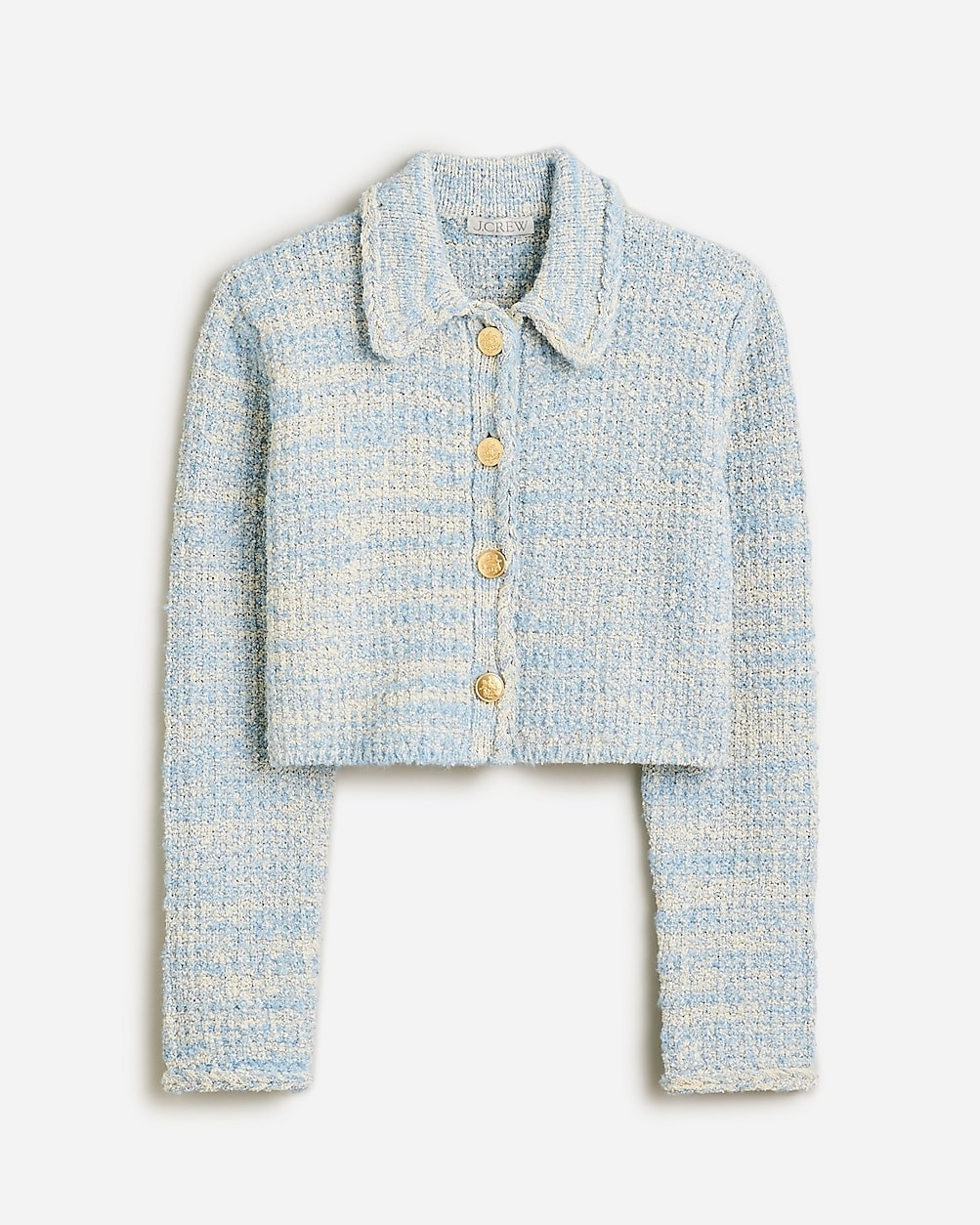 Textured cropped lady jacket in space-dyed yarn | J. Crew US