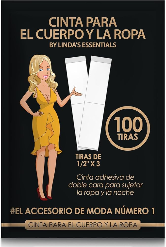 Invisible Clothing and Skin Double-Sided Tape (100 Tapes) Natural Adhesive Extra Strong and Sweat... | Amazon (ES)