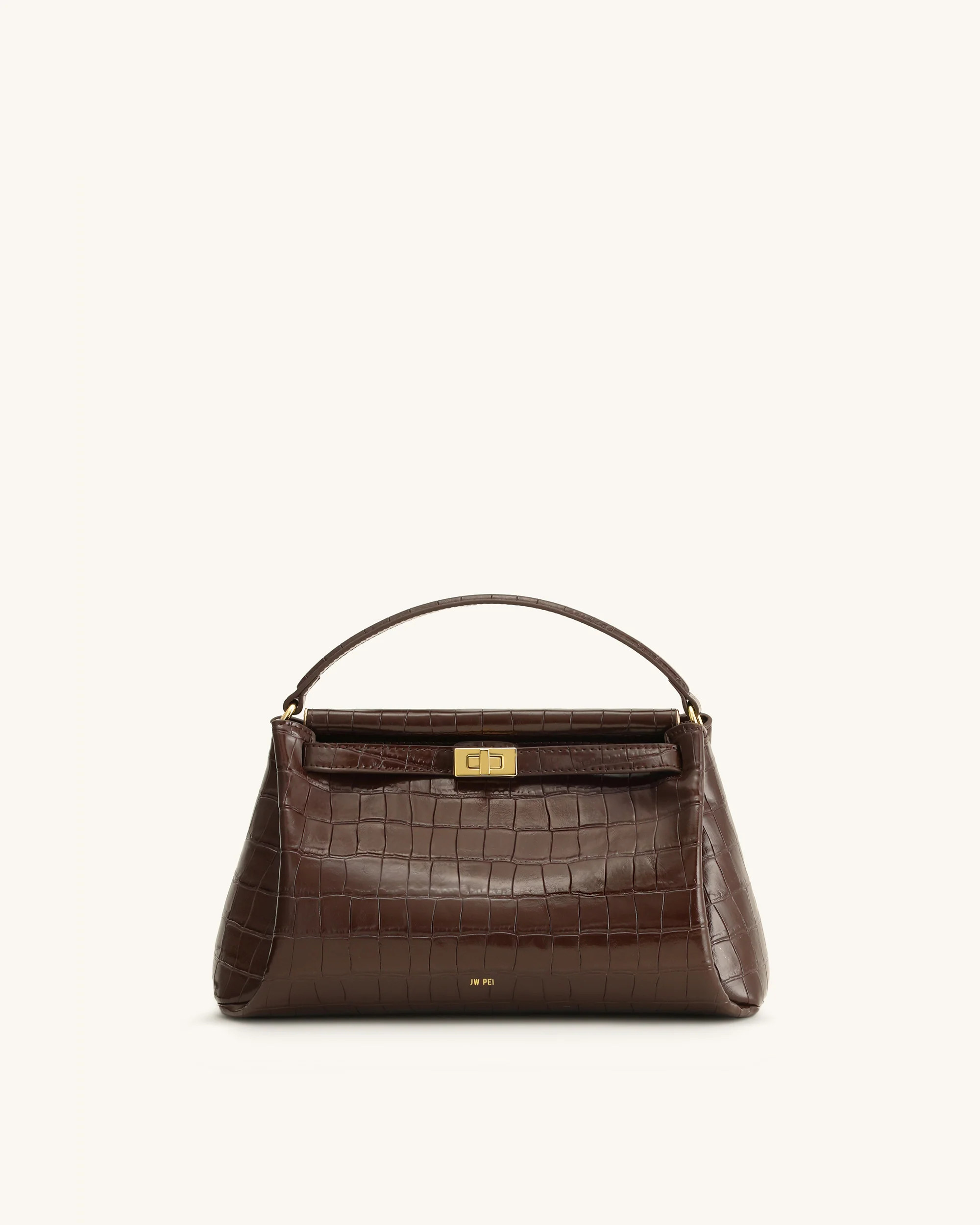 Carmen Top Handle Bag - Dark Brown Croc | JW PEI US