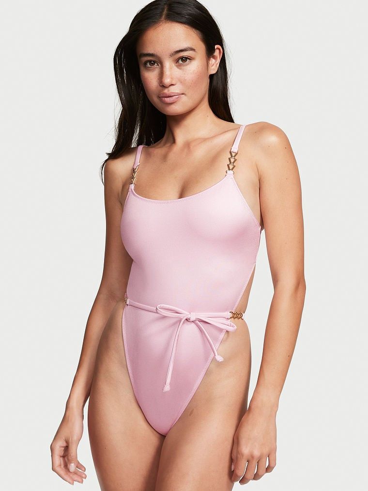 Chain Strap High-Leg One-Piece Swimsuit | Victoria's Secret (US / CA )