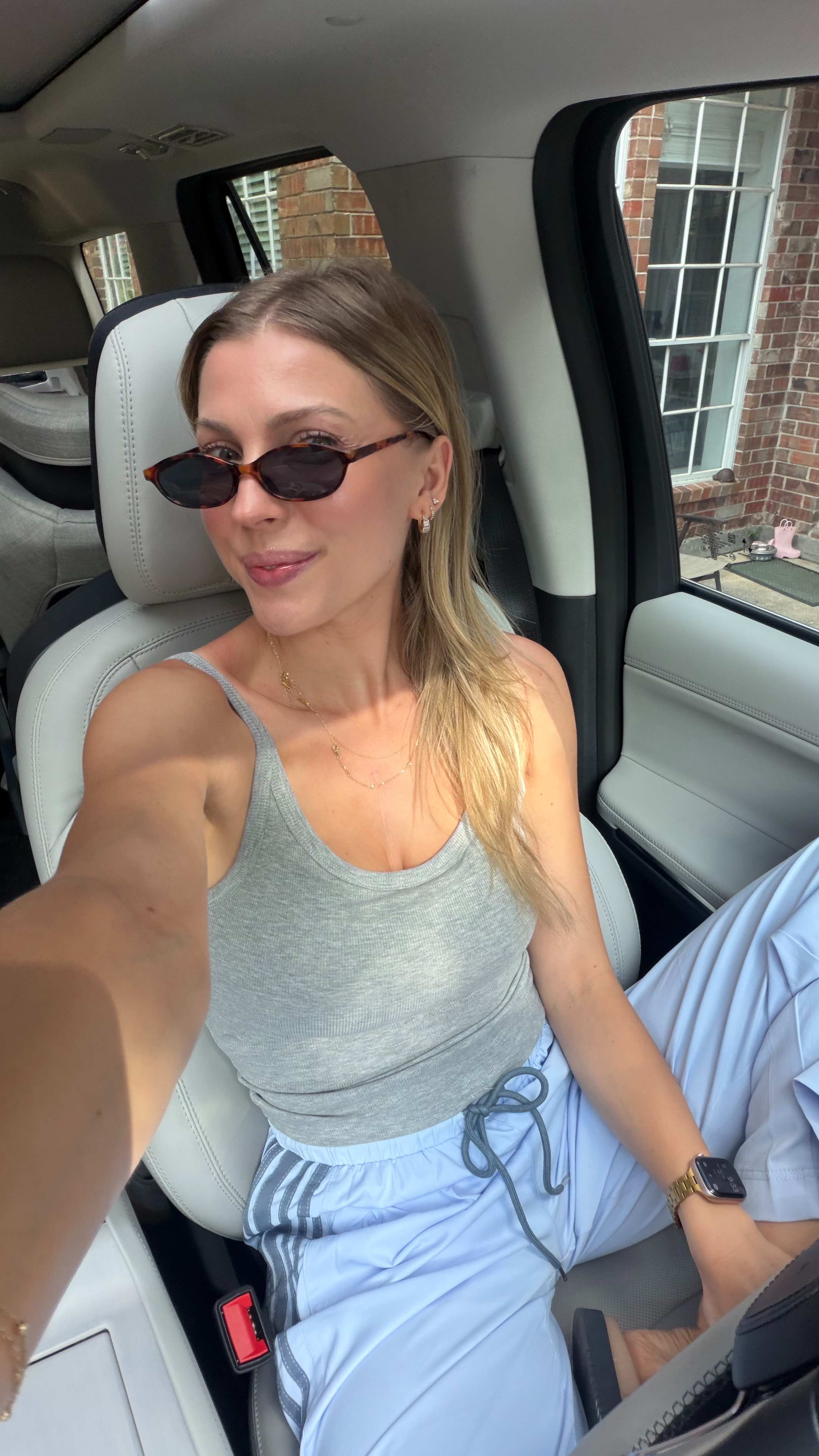 Obsessed with these pants! Super cute, but comfy! Wearing S in tank and S in pants.
 

 #LTKootd #LTKmomlife #LTKActive