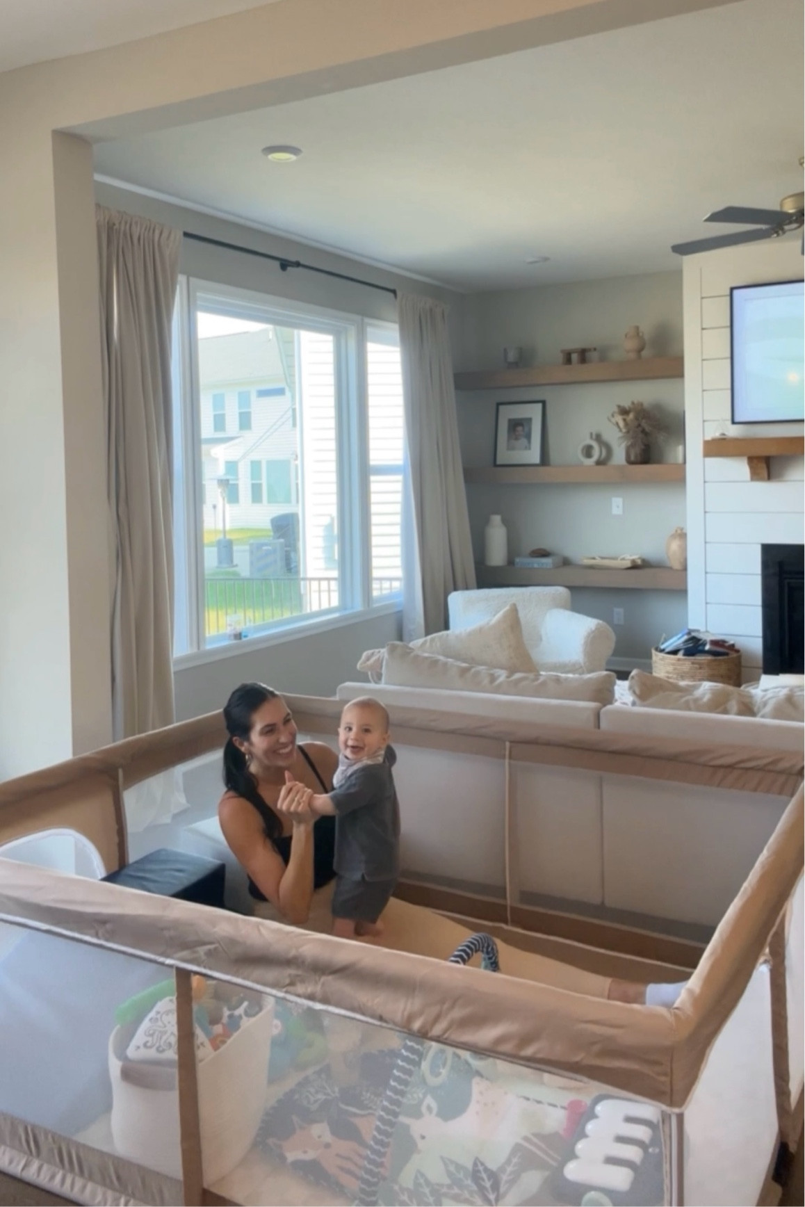 Baby playpen 
Amazon find
Ours is the 71 x 59 x 26 in beige 
It comes with a padding and a bag to take for travel! 
Walkie is 7 months old and on the move so this is amazing! 🤍


#LTKBaby #LTKTravel #LTKKids