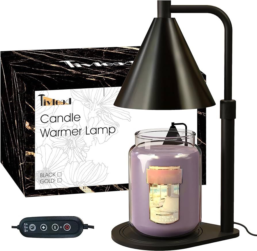 Amazon.com: Tivleed Candle Warmer Lamp Dimmable Light Black Electric Candles Melter with Timer - ... | Amazon (US)