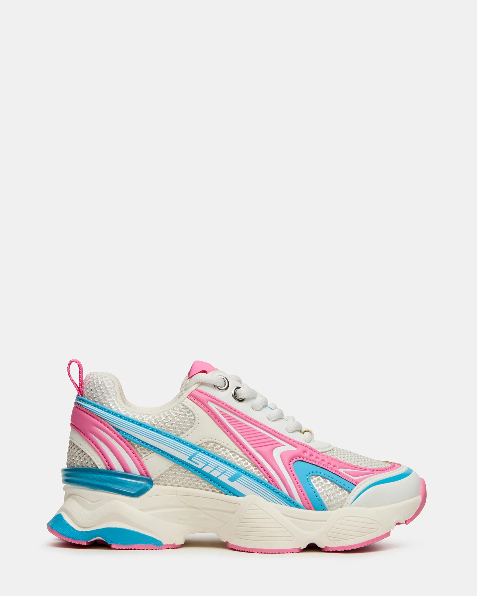Kids' SPEDSTR Pink/Blue Low-Top Lace-Up Girls' Sneaker | Steve Madden (US)