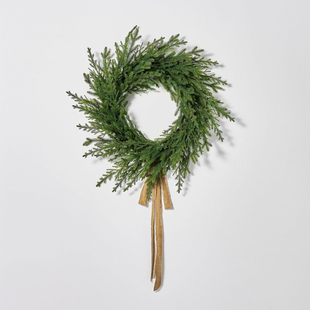 XL Pine Christmas Wreath with Ribbon - Threshold™ designed with Studio McGee | Target