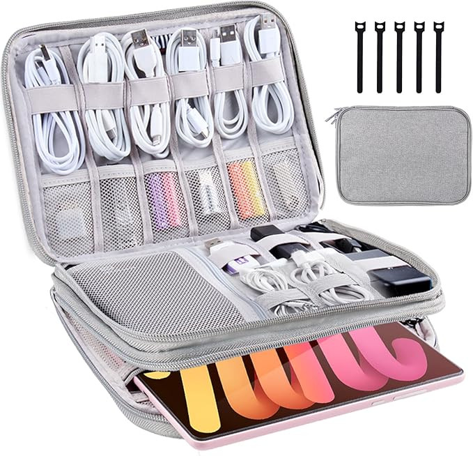 Electronics Organizer Travel Case Cord Cable Charger Organizer Bag Travel Accessories Essentials ... | Amazon (US)