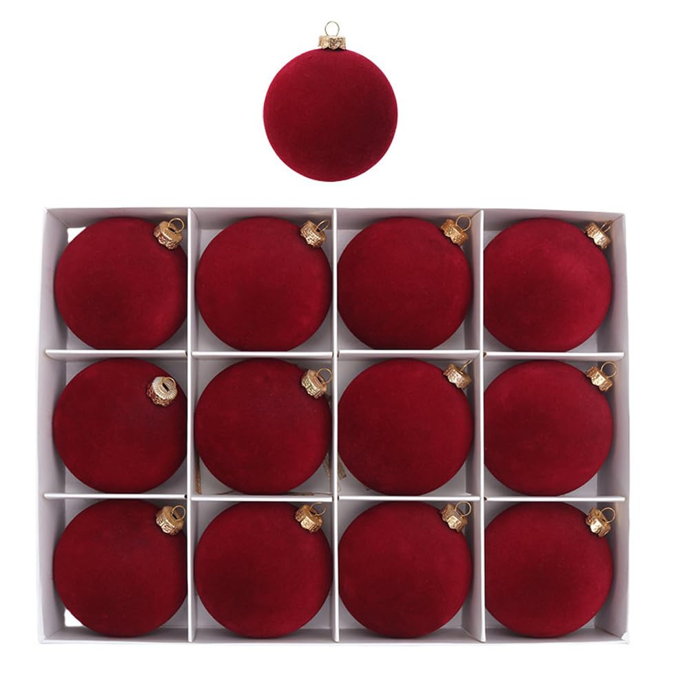 12 Pcs 2.4 Inches Velvet Christmas Ornaments Balls Christmas Tree Balls Christmas Hanging Ornamen... | Amazon (CA)