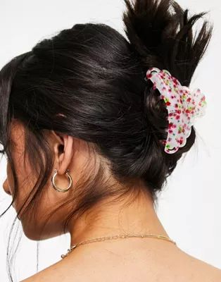 ASOS DESIGN hair claw in floral print | ASOS (Global)