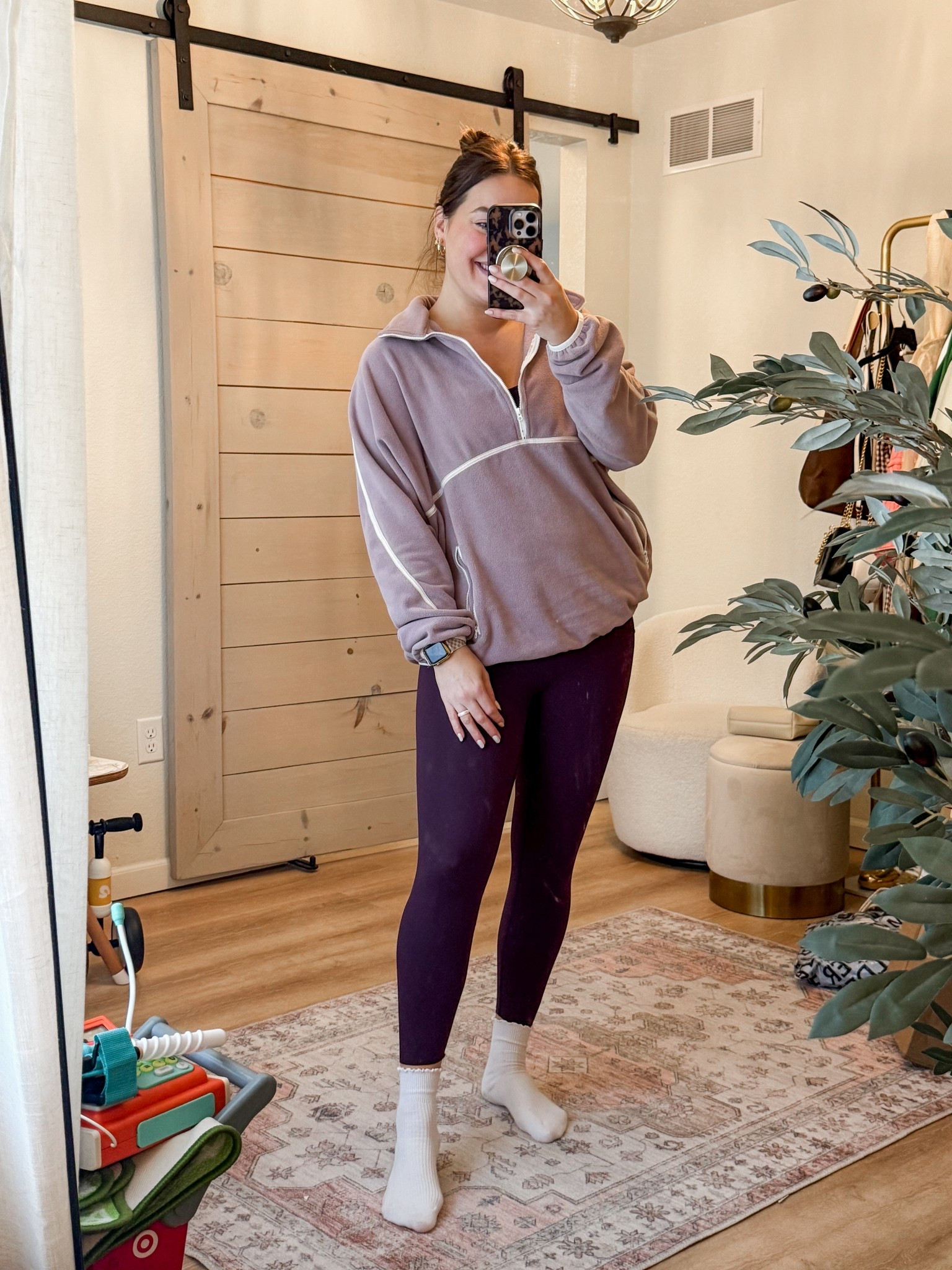 Use code KELSIEKXSPANX for a discount // size large in bottoms and top / size XL in pullover 

#LTKMidsize #LTKSpringSale #LTKfitnessgoals