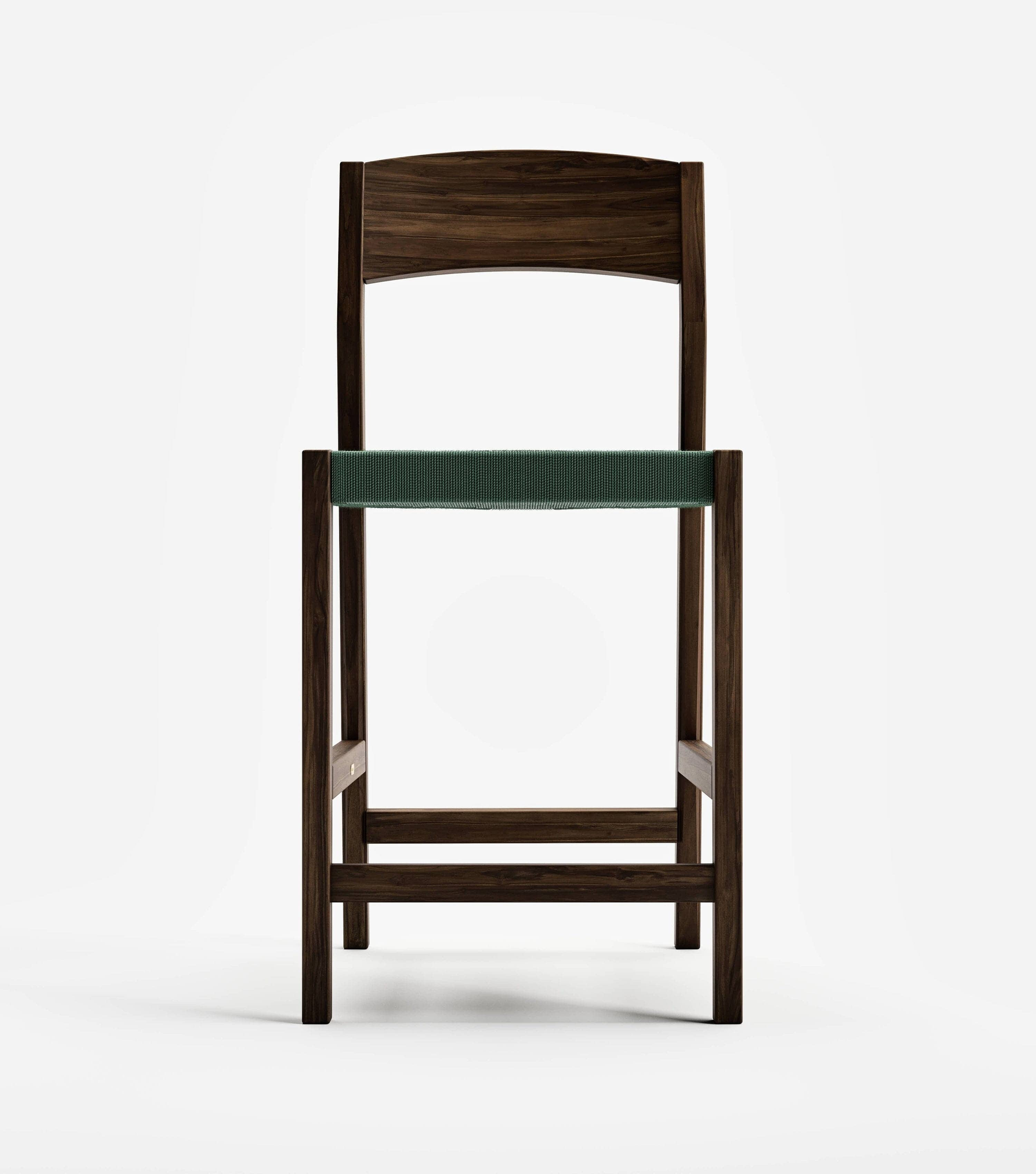 Calvero Bar Stool Woven Olive Cross Braided Cord | Forever Furniture by MasayaCo | Masaya Co