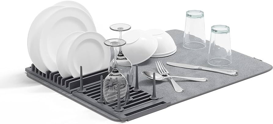 Umbra UDry Peg Drying Rack with Mat, Charcoal | Amazon (US)