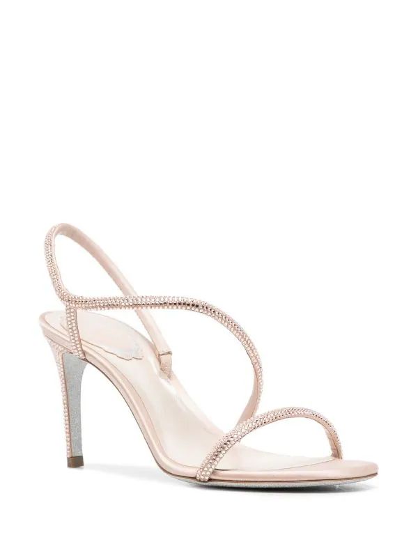 90mm rhinestone leather sandals | Farfetch (CN)