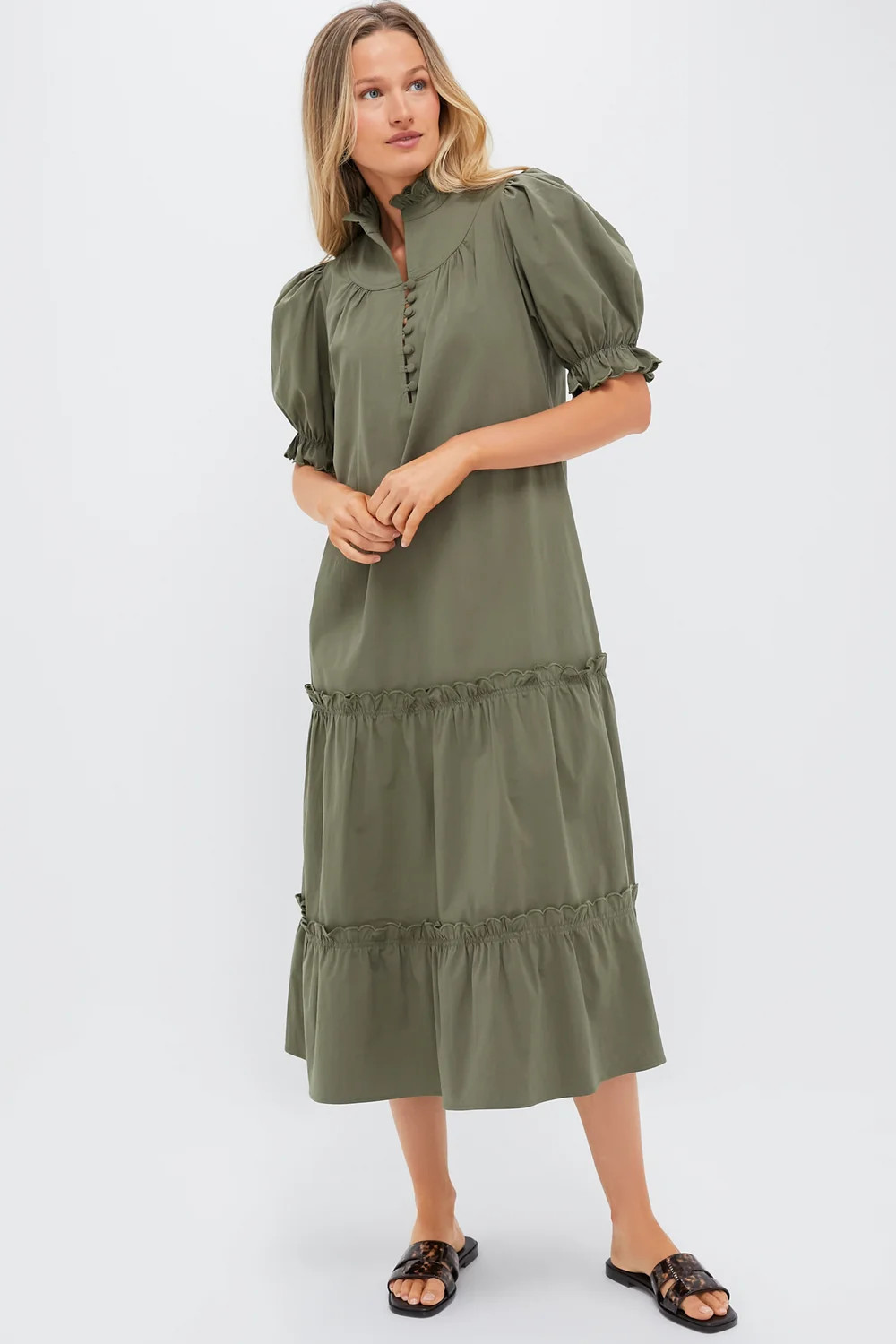 Olive Green Selena Maxi Dress | Tuckernuck (US)