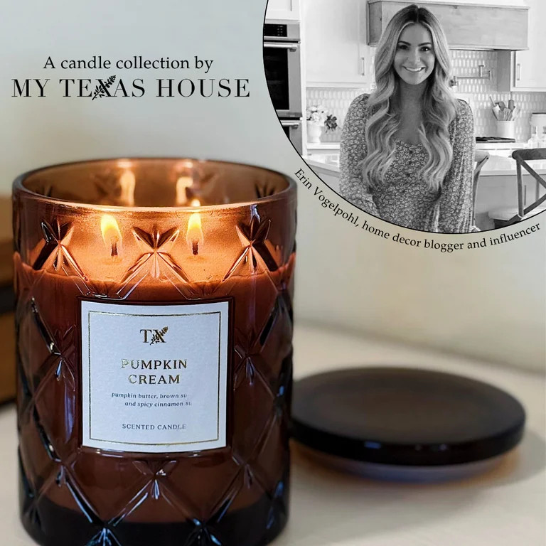 My Texas House Pumpkin Cream Scented 2 Wick 15oz (423.9 g) Jar Candle - Walmart.com | Walmart (US)