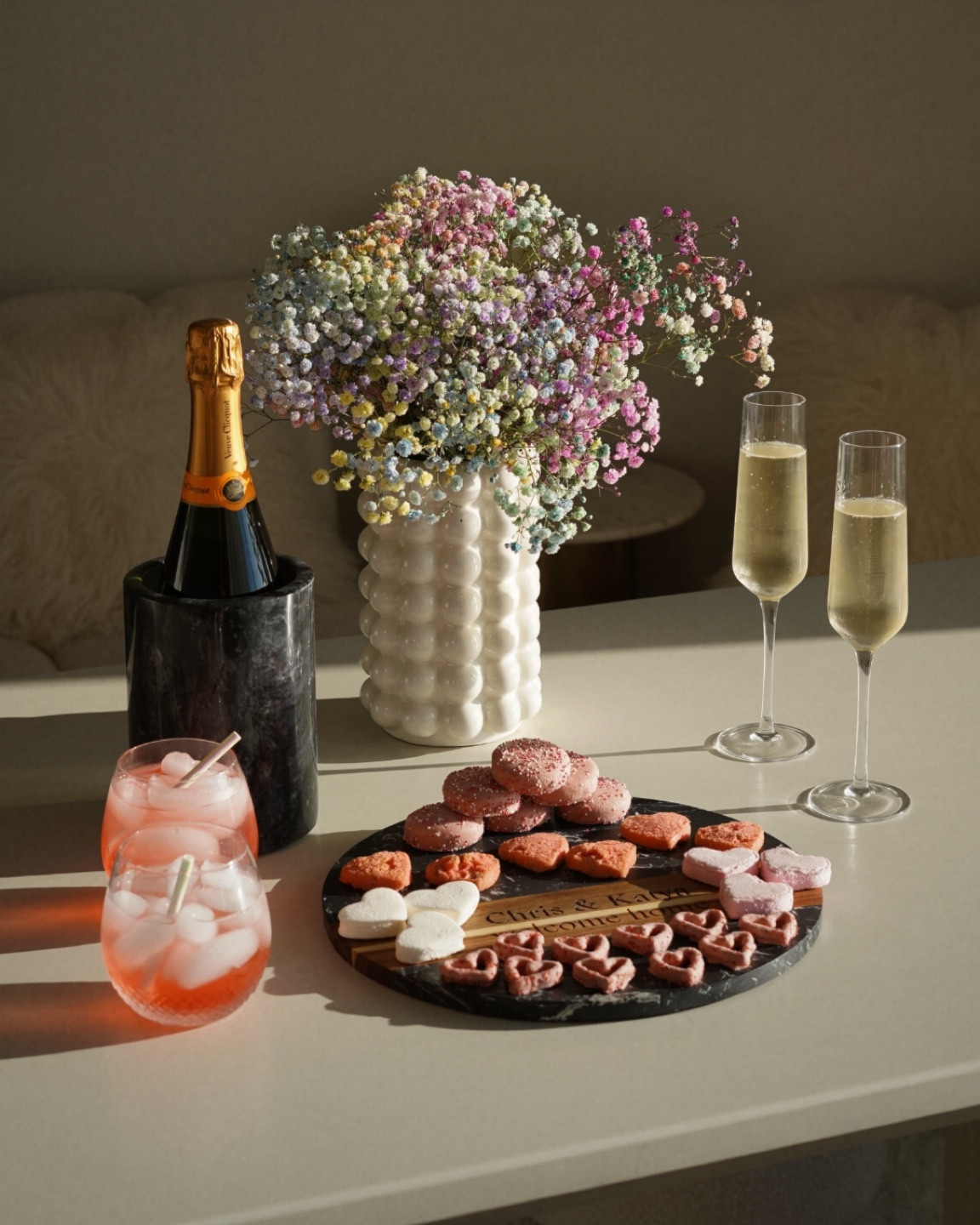 Organize a sweet #Valentine'sDay surprise for him 🥂🌹Set up a #DessertTable with his favorite sweets and champagne—with a romantic twist: engraved glassware by @homewetbar. A celebration to treasure forever!

#ad #homewetbar #giftsformen #luxurygifts #personalizedgifts #giftsforhim 

#LTKGiftGuide #LTKHome