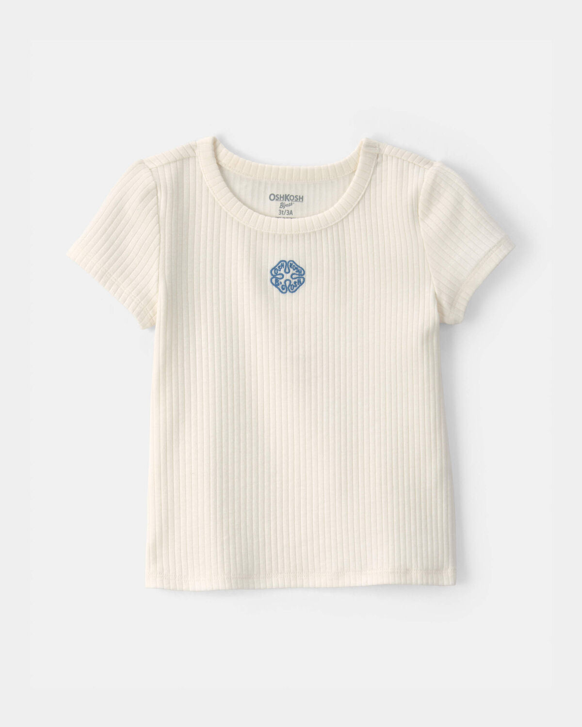 Toddler Girl 'OshKosh B'Gosh' Clover Embroidered Rib Top - Ivory - OshKosh B'gosh | Carter's | Carter's Inc