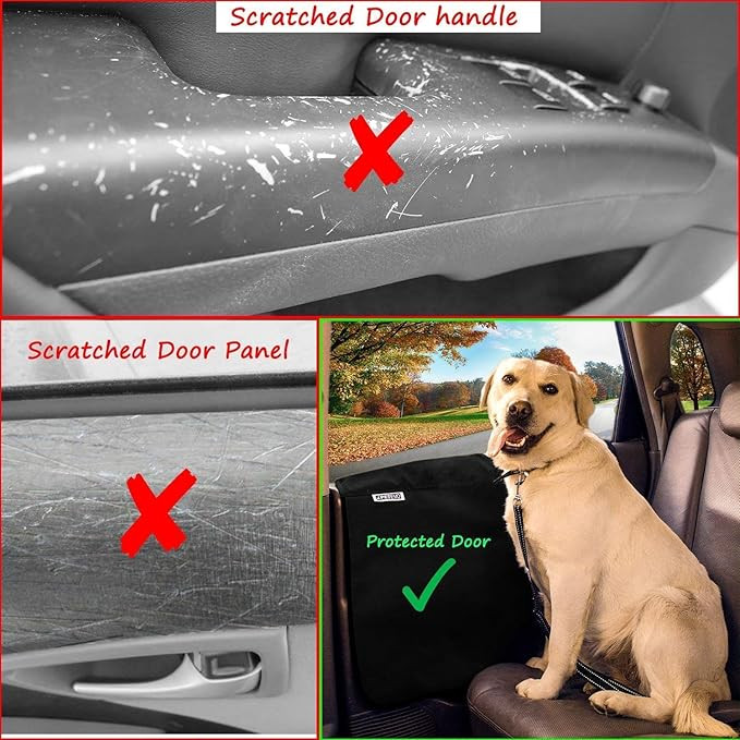 Car Door Protector | Set of 2 Fits Any Vehicle Pet Dog Car Door Cover Guard Doors Anti Scratch Wa... | Amazon (US)