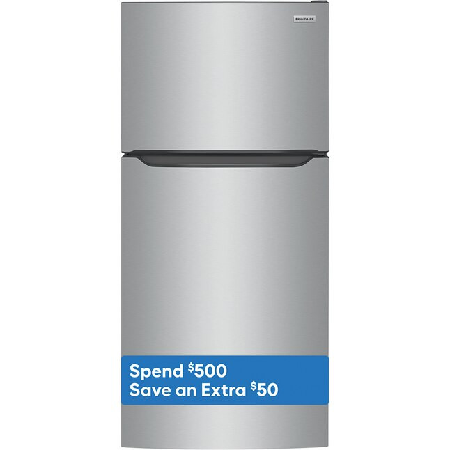 Frigidaire 18.3-cu ft Top-Freezer Refrigerator (Easycare Stainless Steel) | Lowe's