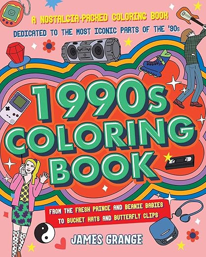 The 1990s Coloring Book: A Nostalgia-Packed Coloring Book Dedicated to the Most Iconic Parts of t... | Amazon (US)