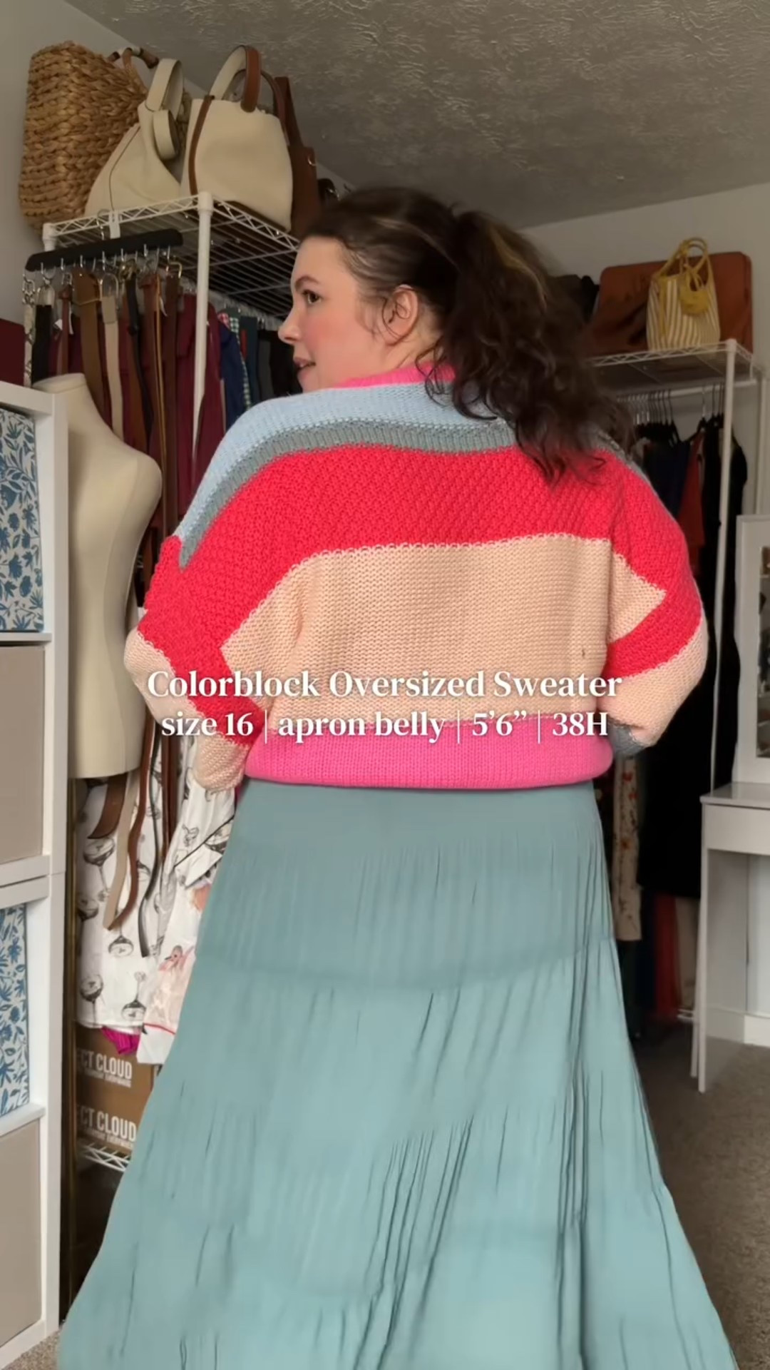 You are not going to want to skip this one!! 🌸 #TikTokShopJumpstartSale #tiktokshopcreatorpicks #colorblocksweater #colorfulsweater #oversizedsweater