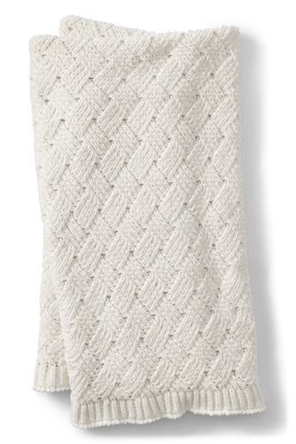 Chenille Lattice Throw Blanket | Lands' End (US)